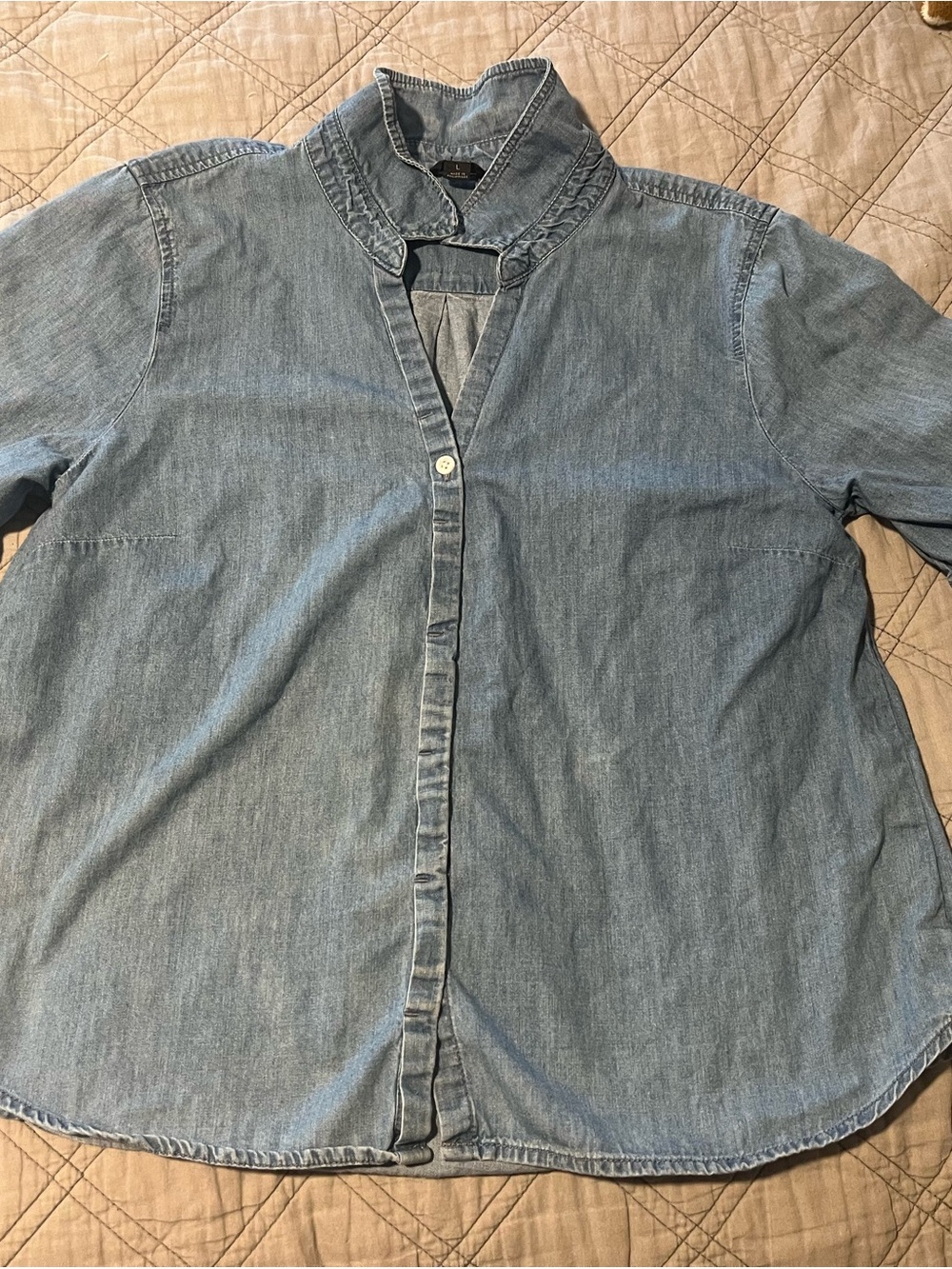 J. Crew Light Blue Chambray Button-Down Shirt